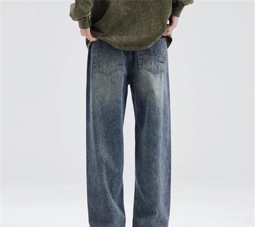Men's Vintage Baggy Jeans Straight Loose Denim Pants Oversize Wide Leg Fashion Streetwear Trousers4