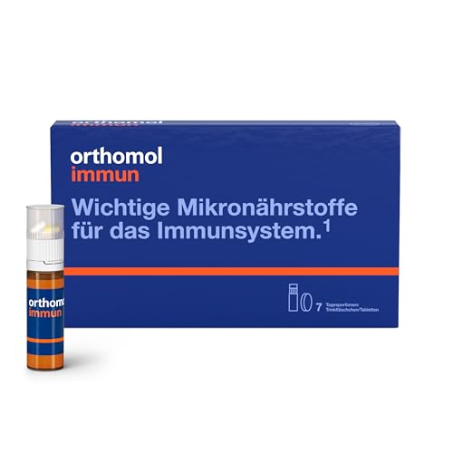 Orthomol Immun Trinkfl/Tabl: 25 wichtige Nährstoffe zur Unterstützung des Immunsystems*, u.a. mit Vitamin C, Vitamin D & Zink als Beitrag zu einer normalen Funktion des Immunsystems, 7 Tagesportionen