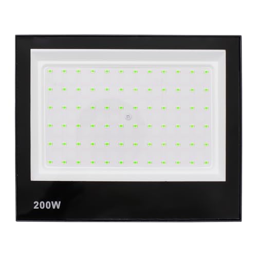 Kit 2 Refletor Led Holofote 200w Ip66 Bivolt Forte Luz Verde