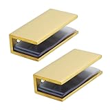 Alise Glass Shelf Brackets 2Pcs, Adjustable Shower Glass Clamps, Heavy Duty Clamp Holder, SUS304 Stainless Steel Brackets for 8-12mm Shower Shelf Bracket and Wall-to-Panel Connection, Gold Finish