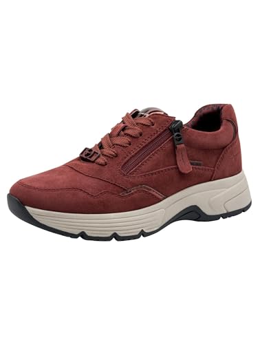 Tamaris Comfort baskets femme plates avec fermeture éclair déperlantes, Bordeaux, 41 EU