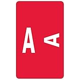 Smead AlphaZ ACCS Color-Coded Alphabetic Labels, Letter A, Red, 100 per Pack (67171)