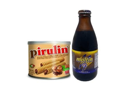 Pack de Pirulin barquillas rellenas 300 gr + Maltín Polar 207ml!