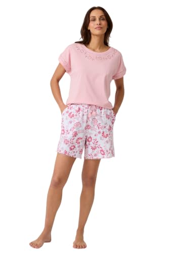 Pyjashort Damart broderie anglaise femme blanc contre les nuits agitées