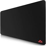 Rii マウスパッド 大型 900*400*3mm XXL 耐久性良い 防水 ゲーミング/オフィス/自宅/PCなどに最適 ブラック JP500