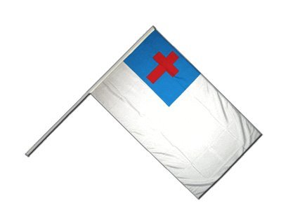 Drapeau Chrétien Digni sur hampe 60 x 90 cm léger et prêt à défiler