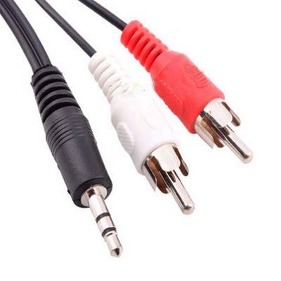 DONG Normal Quality Jack 3.5mm Stereo to RCA Male Audio Cable, Length: 1.5m Durable