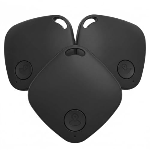 Itagpro GPS Tracker Two-Way Find Bluetooth Smart Tracker Tag for Android and iOS for Keys Wallets Pets Luggage and Remote Controls - Easily Find All Your Items (Black 3-Pack)