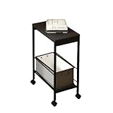 小さなキャスター付きエンドテーブル H25