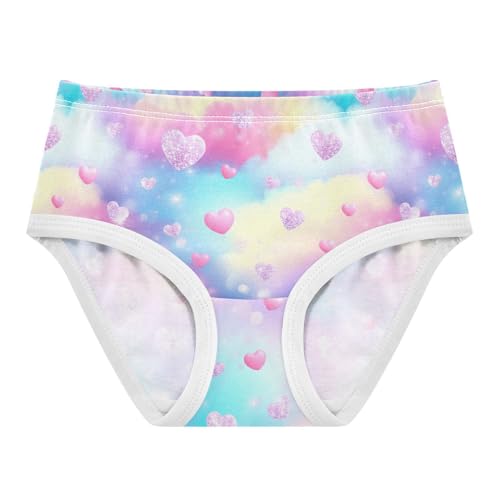 Joisal Florals Toddlers Underwear Floral 2t Cotton Panties for Girl Cute Pastel Clouds Hearts Briefs Underpants