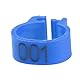 HEEPDD Vogelbeinbänder Ringe, 100 Teile/Beutel 8 MM 001-100 Nummeriert Kunststoff Vogel Bein Bänder Ringe Hen Taube Bein Geflügel Taube Küken Papagei Clip Ringe Band Markierung (Blau)