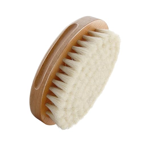 NOLITOY Natural Wool Baby Bath Brush Hair Cleaning Brush Shower Brusher for Hairdressing