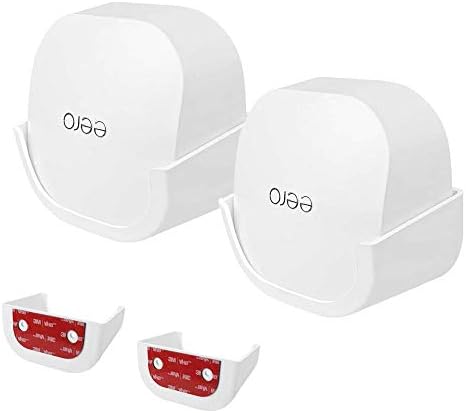 Screwless Wall Mount for eero 6 Dual-Band mesh Wi-Fi 6 Router Holder, No Tools Required, Easy to Install, No Drilling, Strong VHB Adhesive Mount by HOLACA (2 Pack)