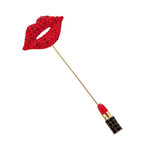 Accessoire de bal d'anniversaire chic avec cette broche lèvres glamour