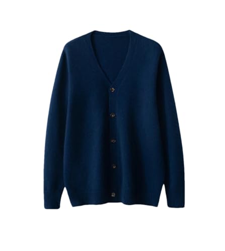 Men's V-Neck Button-Front Cardigan Sweater - Soft and Comfortable Knitted Cardigan for Casual Daily Wear