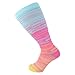Hotfiary 3 Pairs Plus Size Compression Socks for Women Men Extra Wide Calf Knee-High Best Support Circulatio Nurses Running
