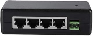 PoE Power Injector ,DC 12V-48V 4 Port PoE Power Adapter PoE Ethernet Power Supply Injector Compatible with IEEE802.3af/at Network Devices for IP Camera