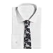 WURTON Floral Swan Print Men'S Novelty Necktie Funny & Formal Neckties For Weddings, Business Parties Gift