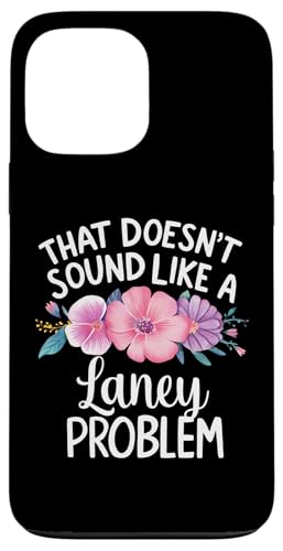 LANEY Personalized Cute Flower Girls LANEY Name スマホケース iPhone 13 Pro Max 用