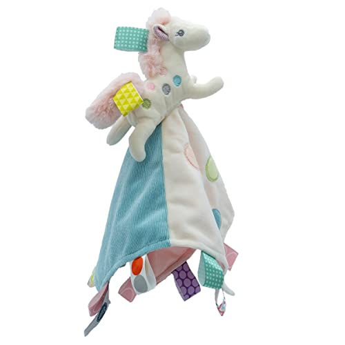 Image of Taggies Soothing Sensory Stuffed Animal Security Blanket, Painted Pony, 13 x 13-Inches (Pack of 2)