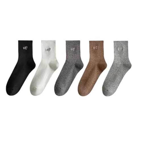 Cotton Sock for Women and Girls, 5 Pack Calf Socks