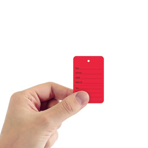 Etiquetas perforadas con campos n.º/estilo/tamaño/precio para comercio 2