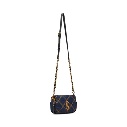 Steve Madden Daisi Denim Double Zip Crossbody, Blue2