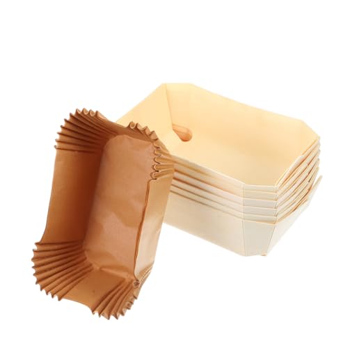 OKUMEYR 6 Pièces boîte de pain grillé gâteaux au fromage pain vague pain cuire mini plats de cuisson pour le four moules à pâtisserie moules à pain plaque à pâtisserie boite en bois poêle