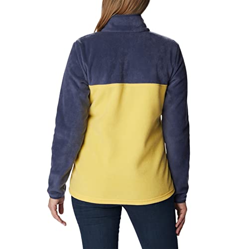 Image of Columbia Womens Benton Springs Half Snap II Pull Over Fleece Jacket, Dark Stone /Canoe /Vintage Blue, 3X