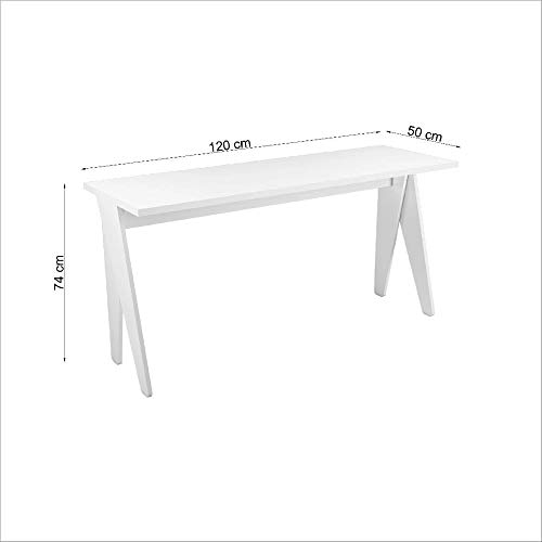 Mesa de Escritório Magnolia Falkk 1,20m Branca