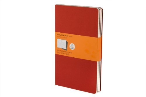 Carnet Moleskine Ruled Cahier L rouge en lot de 3 notes quotidiennes