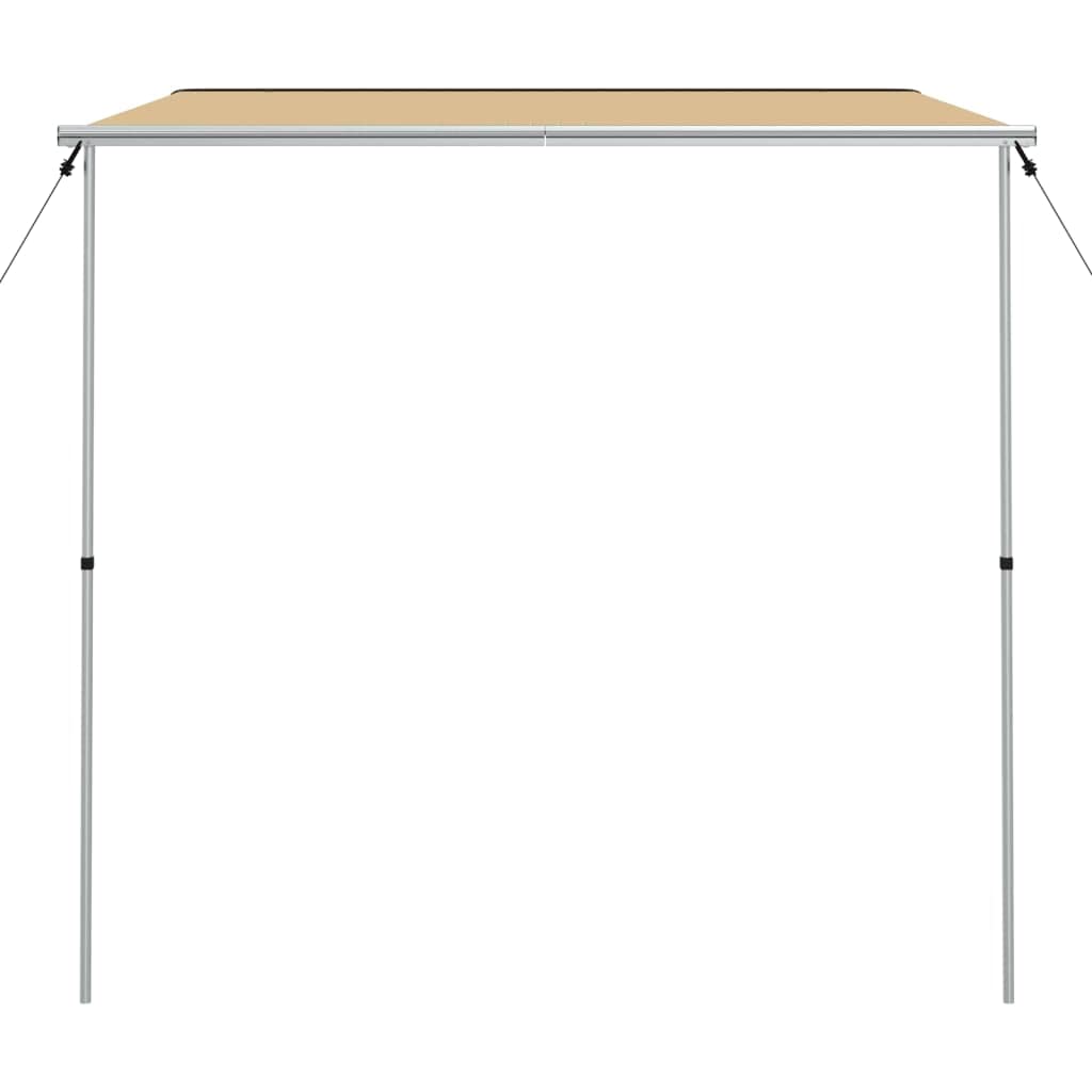 Wohnwagen-Markise Beige 2,4 x 3 x 2,15 m aus Aluminium und 160 g Polyester mit PVC, Zelt für Camping, Outdoor, Festival, Wanderung und Rucksack, wasserdicht mit Aufbewahrungstasche