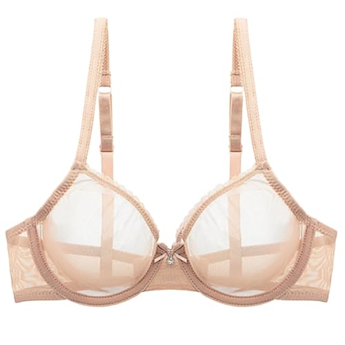 完全にシースルーの女性の下着メッシュブラジャーシースルーソフトスチールリング通気性セクシーなブラジャー スポーツブラ 揺れない (OTHER, L-36)