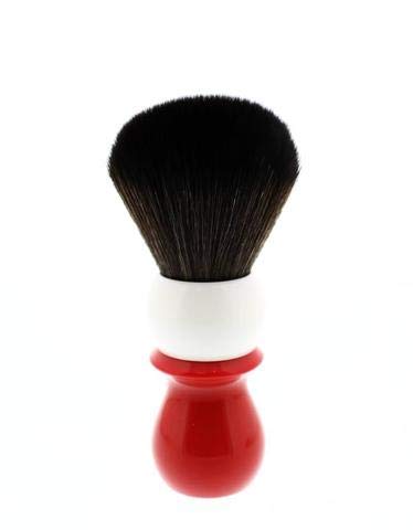 WCS Two-Tone Tall Synthetic Shaving Brush, Red & White