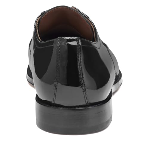 Johnston & Murphy Men's Anderson Plain Toe Lace-Up Oxford, Black Patent Leather, 8 M3