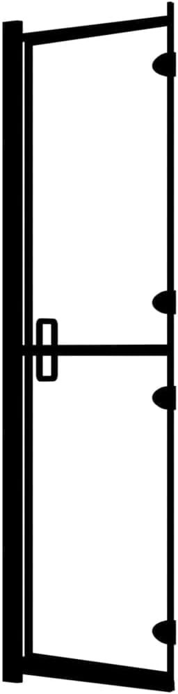 Red Cup Living vidaXL Folding Shower Enclosure ESG 120x140 cm Black