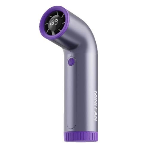 Ohulelks Ventilador Portátil Recargable de 4000 MAh, Potente Viento, 199 Velocidades, Eléctrico, Pantalla Digital, Turbo Ajustable para Deporte B