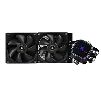 Thermalright Frozen Prism 240 Black AIO Water Cooler,Liquid CPU Cooler, 2×120mm PWM Fans Water Cooling System,1850RPM High Speed,Compatible with AMD/AM4/AM5 &amp; Intel LGA115X/1200/2066/1700