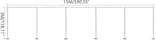 Miniatura 4 de Soporte para telón de fondo de tubo de 10 x 50 pies, gran resistente, telón de fondo con base, telescópico, para bodas, fiestas, espectáculos de