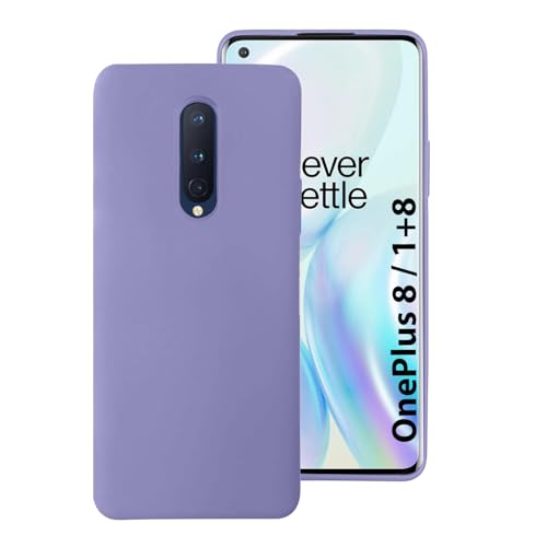 Image of LIRAMARK Liquid Silicone Soft Back Cover Case for OnePlus 8 /1+8 (Lavender)