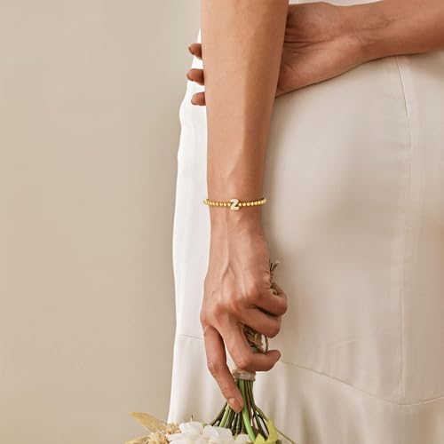 Fimhut Zircon Letter Bracelets - image 4