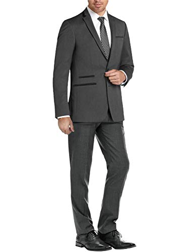 Blazer smoking homme slim fit noir bleu costume 2 pièces veste et pantalon
