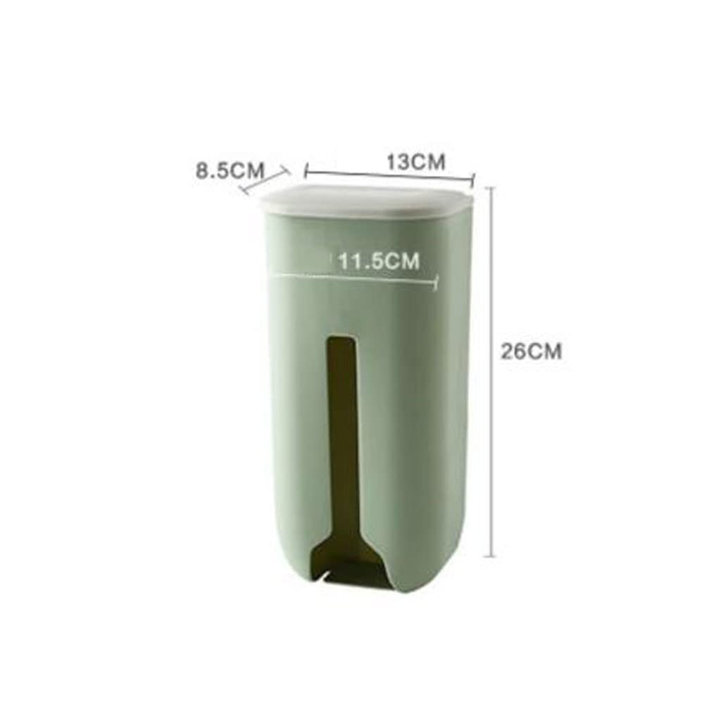 Paquete de dos organizadores de bolsas de basura para coleccionista de bolsas de plástico montado en la pared de cocina práctico extractor de bolsas (color: gris)
