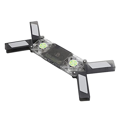 Base para laptop cooler pad con 2 ventiladores y altavoz miniatura 6