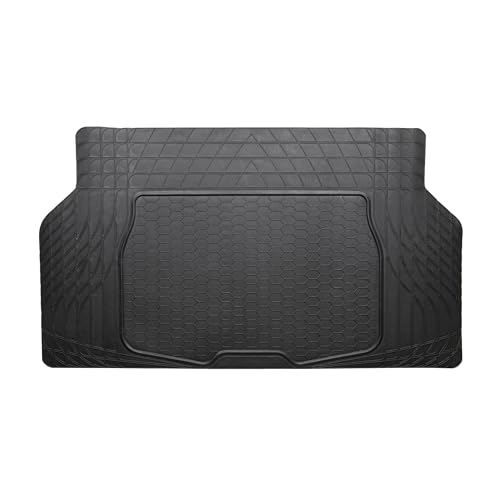Armor All 78919 Heavy-Duty Rubber Trunk Cargo Liner Floor Mat Trim-to-Fit for Car, SUV, Van and Trucks, Black