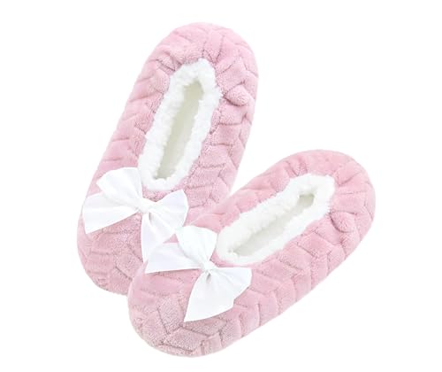 Image of Keyela Women Cozy Warm Slipper Socks, Non Slip Gripper Indoor House Socks | Soft warm cozy fabric, gripper anti-slip bottom for bedroom, lounge and all indoor daily use