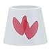 Zafferano, Poldina Cover Edizione Speciale San Valentino, Paralume in Metallo per Lampada da Tavolo, Compatibile con le Lampade Poldina, Design in Italy, Ø11.4 x 8.9 cm, Color Bianco - Cuori Rossi immagine