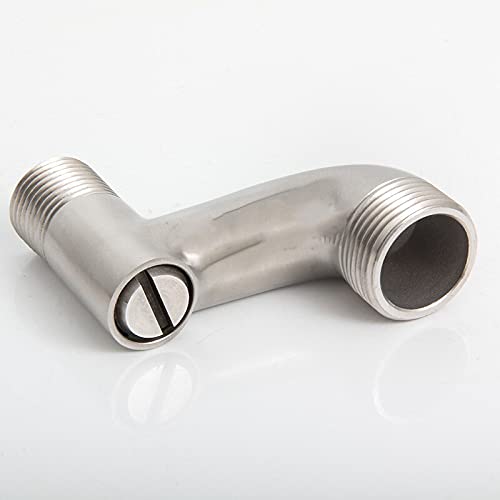 1 Set 304 Stainless Steel Switch Water Stop Adjustment Elbow Frog Foot N Type Long Bolt Reducer Curved Foot Elbow Pipe Fittings