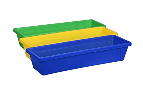 Teaching Tree Colorful Mini Plastic Storage Trays Pencil Baskets - Set of 3