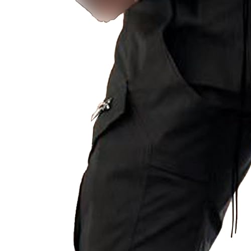 Men's Techwear Cargo Pants Streetwear Work Pant Slim Fit Tapered Outdoor Hiking Trousers with Zipper Pocket3